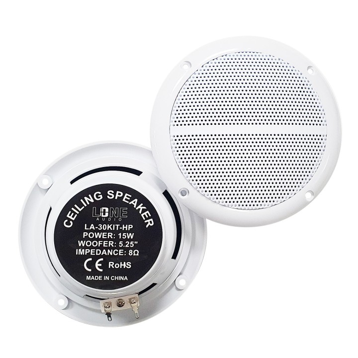 Kit de HP encastrables de 2 x 30W avec amplificateur 60W en 8 ohms Rondson