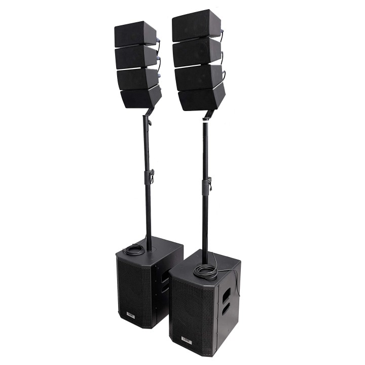 Kit 2.2 de 820W avec 2 Enceintes colonnes et sub amplifiés Rondson