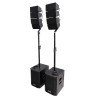 Kit 2.2 de 820W avec 2 Enceintes colonnes et sub amplifiés Rondson