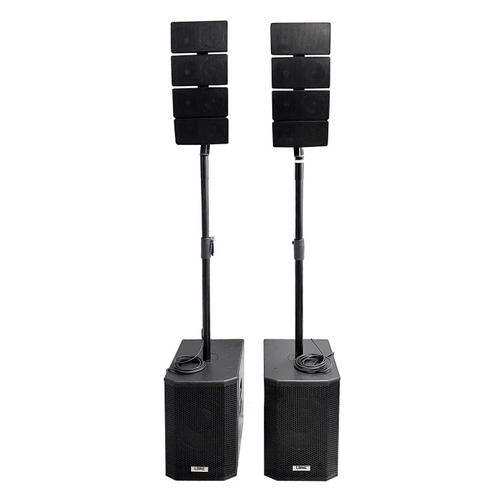 Kit 2.2 de 820W avec 2 Enceintes colonnes et sub amplifiés Rondson