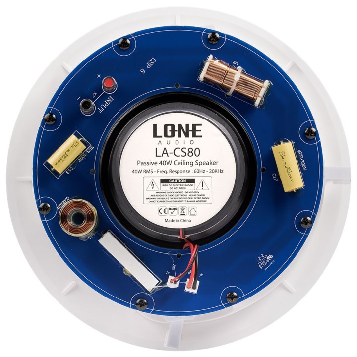 Paire haut-parleurs encastrés blanc 2 voies 80W 8 Ohms Rondson