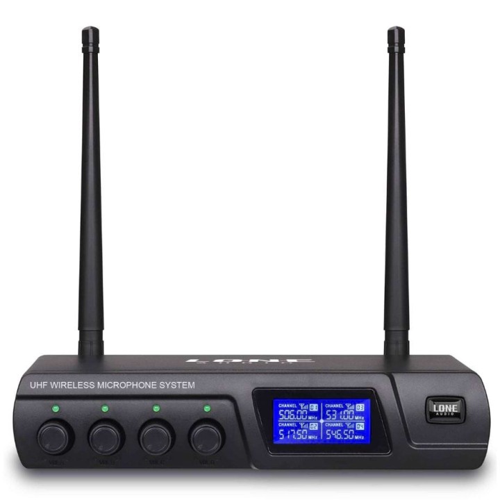 Système de micro HF, 4 Mic main, 523.7 / 527.7 / 553.7 / 555.1 mhz Rondson