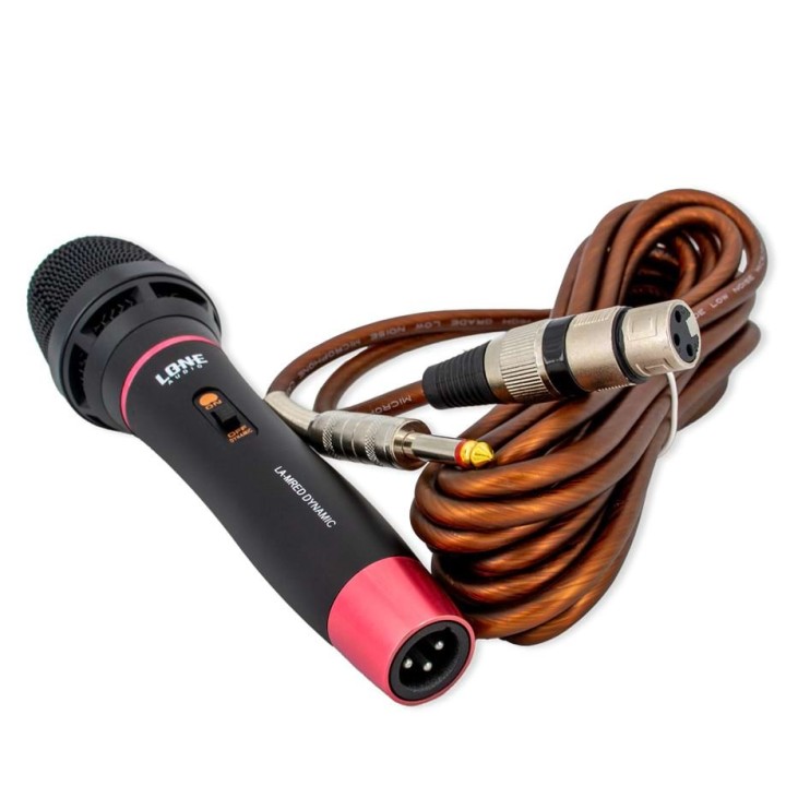 Micro main dynamique super cardioïde couleur ROUGE Rondson