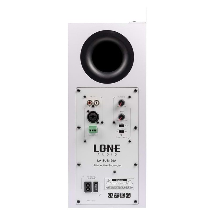 Caisson subwoofer actif class D de 120W (300W Max) + appli murale Rondson