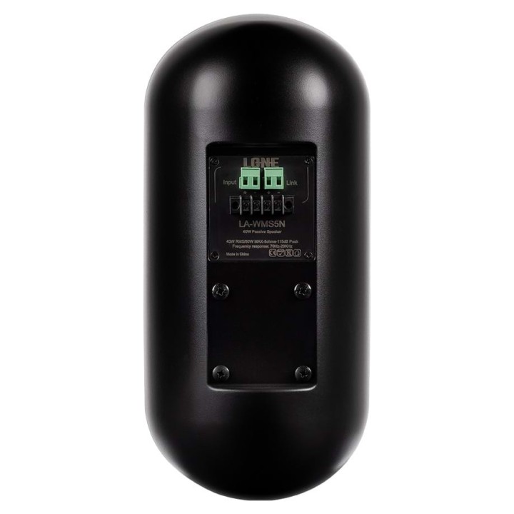 Paire d'enceintes murales noires 2 voies 80W MAX en 8 Ohms -IP55 Rondson