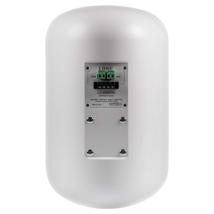 Paire d'enceintes murales blanches 2 voies 120W MAX 8 Ohms- IP55 Rondson