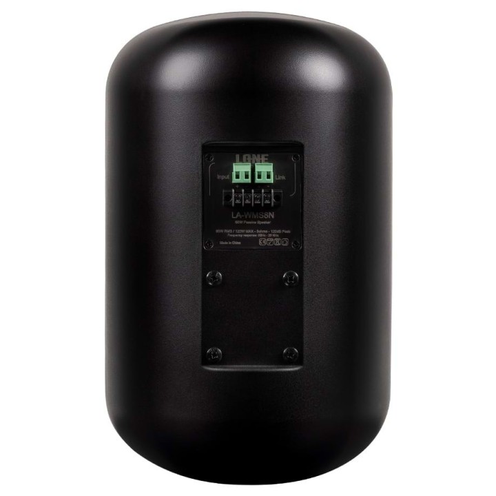 Paire d'enceintes murales noires 2 voies 120W MAX en 8 Ohms- IP55 Rondson