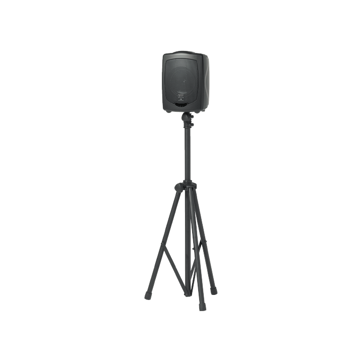 Pied pliant télescopique aluminium anodisé noir pour enceinte 10 Kg Rondson