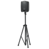 Pied pliant télescopique aluminium anodisé noir pour enceinte 10 Kg Rondson