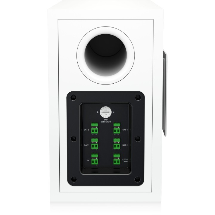 Caisson de basses passif blanc, 80/40/20/10W en 100V et 8 Ohms Rondson