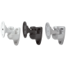 Paire de supports universels argent en nylon, orientables tous sens Rondson