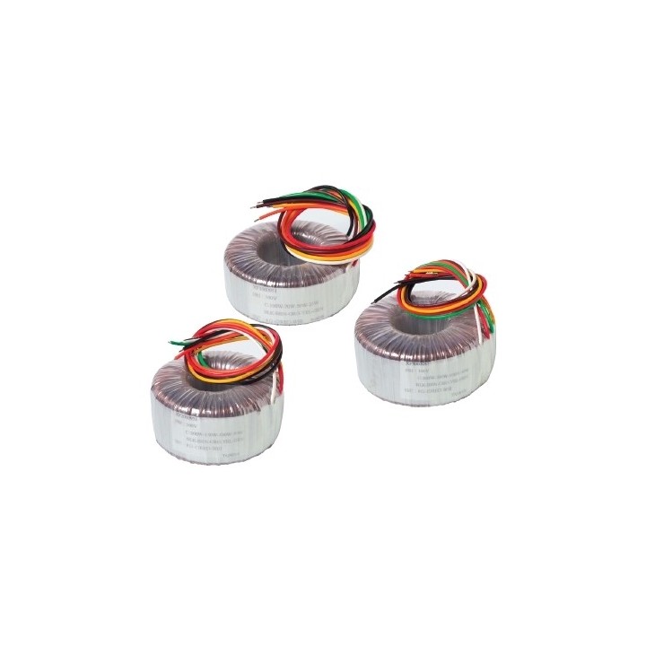 Transformateur torique audio 8 Ohms - 300/200/100/50 W / 100 V Rondson