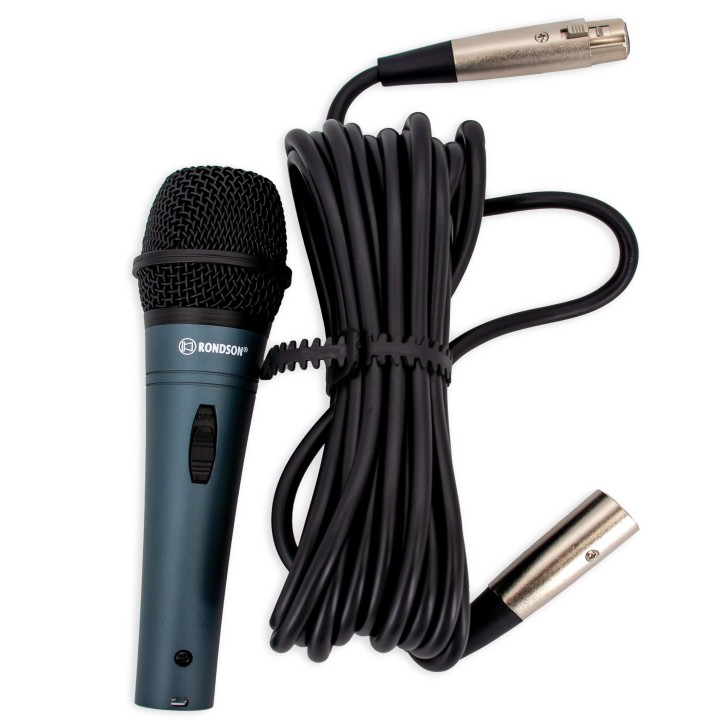 Micro à main - Interrupteur - XLR femelle/XLR M (sym.) Rondson