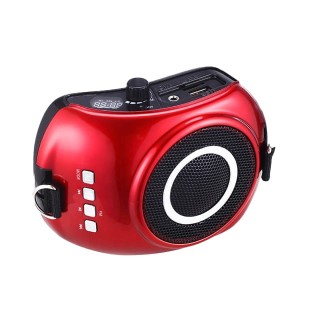 Amplificateur de voix rouge 20W av lecteur USB/SD et micro serre-tête Rondson