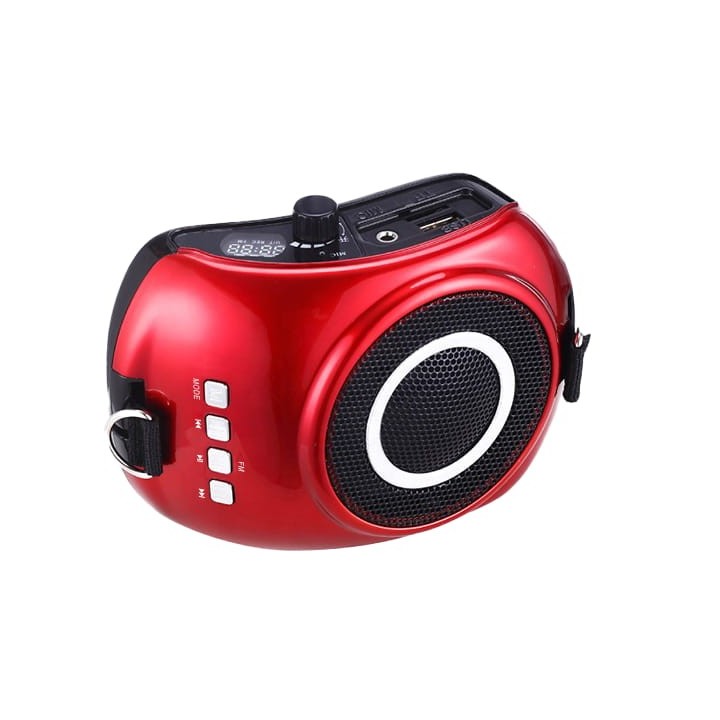 Amplificateur de voix rouge 20W av lecteur USB/SD et micro serre-tête Rondson