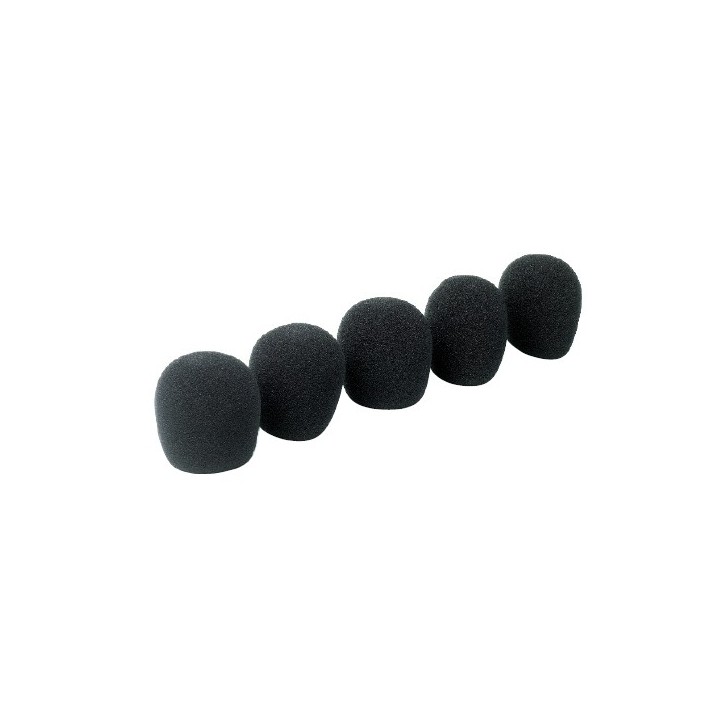 Bonnettes micro - jeu de 5 protections anti-vent en mousse noire Rondson