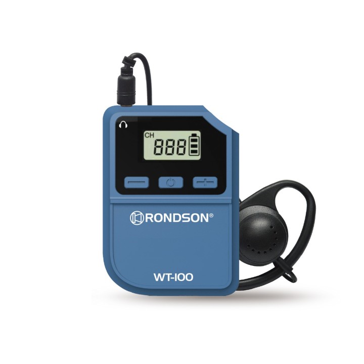 Récepteur de visite guidée UHF avec oreillette - système WT-100 Rondson