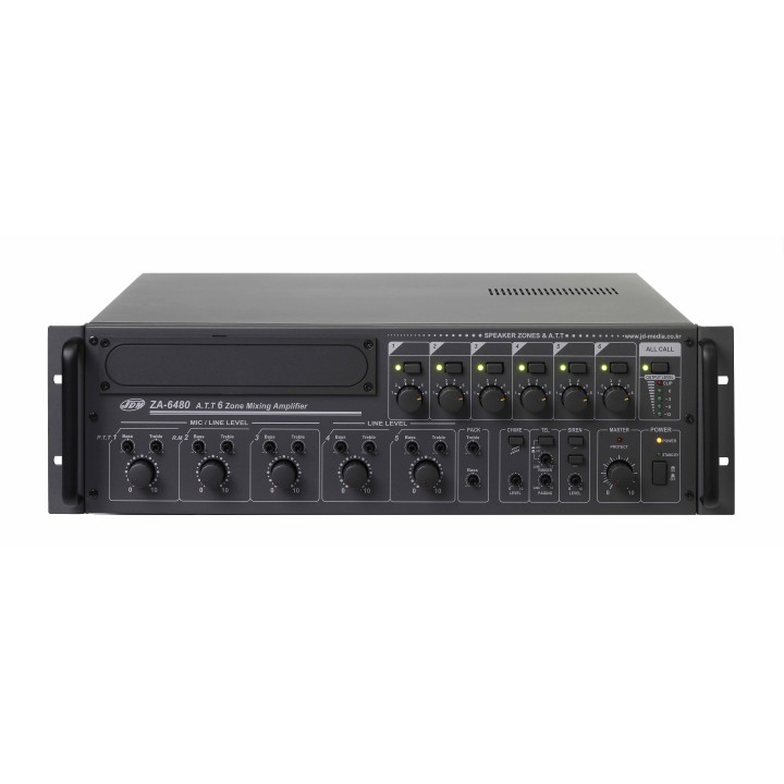 Ampli-préampli 120 W 6 entrées source intégrable 4 Ohms 6 lignes Rondson
