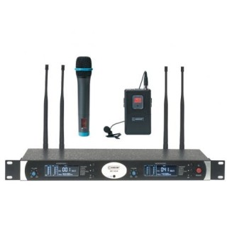 Ensemble micro UHF Diversity Rondson RNS-BE5038H83PT10 | 80 fréquences | 19" 1U | main + cravate Rondson