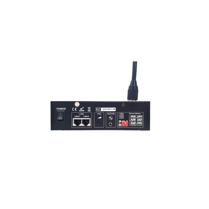 Pupitre microphone d'appel Rondson RNS-MIC-2 | 2 zones | compatible série AM-2 Rondson