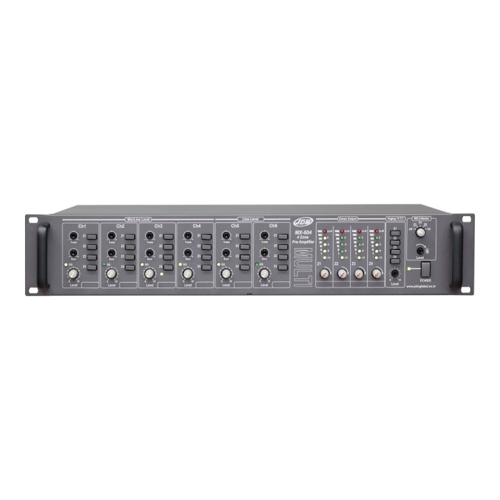 Préamplificateur 4 zones Rondson RNS-MX-604 | 6 entrées | 4 sorties | 230V/24V 19" 2U Rondson