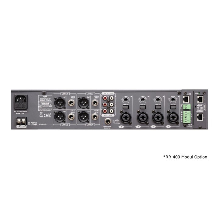 Préamplificateur 4 zones Rondson RNS-MX-604 | 6 entrées | 4 sorties | 230V/24V 19" 2U Rondson
