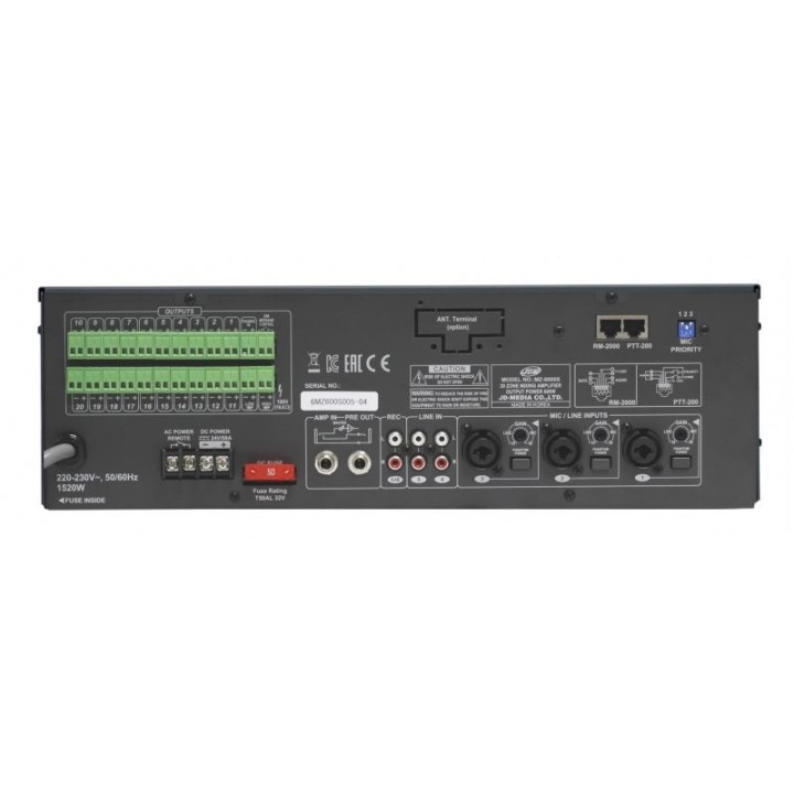 Ampli-préampli Rondson RNS-MZ-6000S | 600W | 20 zones sources intégrables Rondson