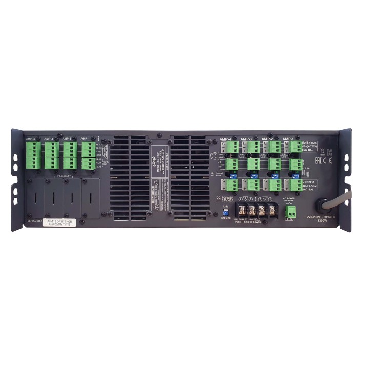 Amplificateur de puissance Rondson RNS-PA-248-DP | 2 x 480W | 50/70/100V 19p 3U Rondson