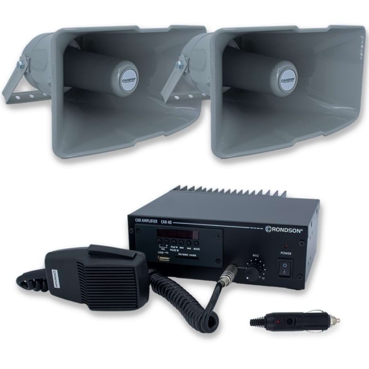 Ensemble sonorisation véhicule Rondson RNS-PACK-40 | 40 W | kit complet pack audio embarqué Rondson