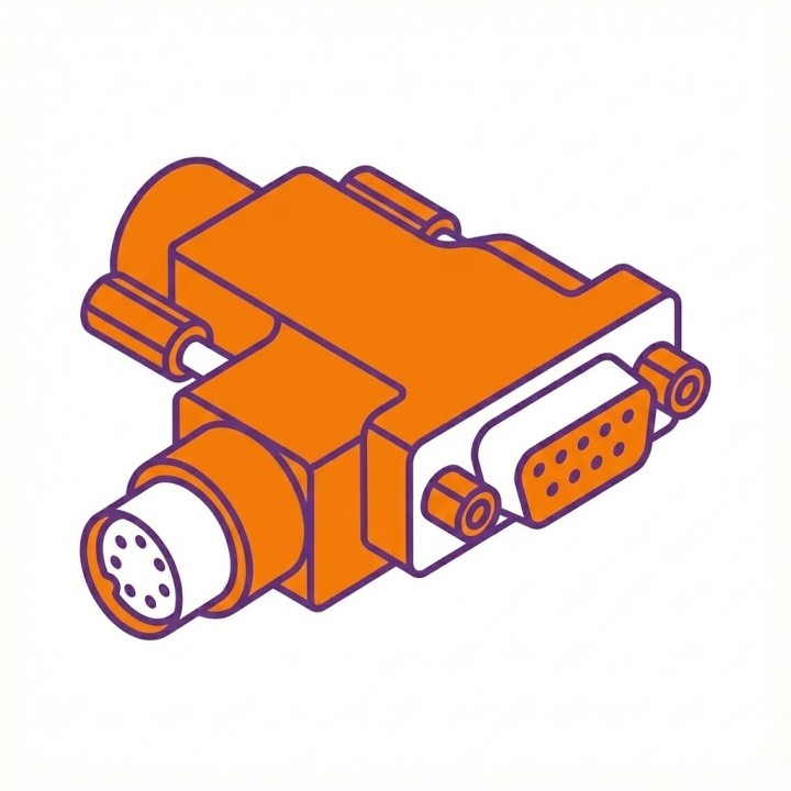 Adaptateur RS232 AVer AVE-RS232.MINIDIN8 | Mini DIN8 vers DB9 | connectique série RS232