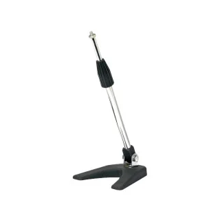 Pied de micro de table Rondson RNS-DD-094W | embase lourde | tige télescopique chromée