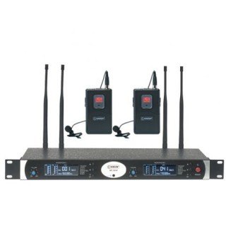Ensemble micro UHF diversity Rondson RNS-BE-5038/2PT-10 | 2 micros cravate | 80 fréquences