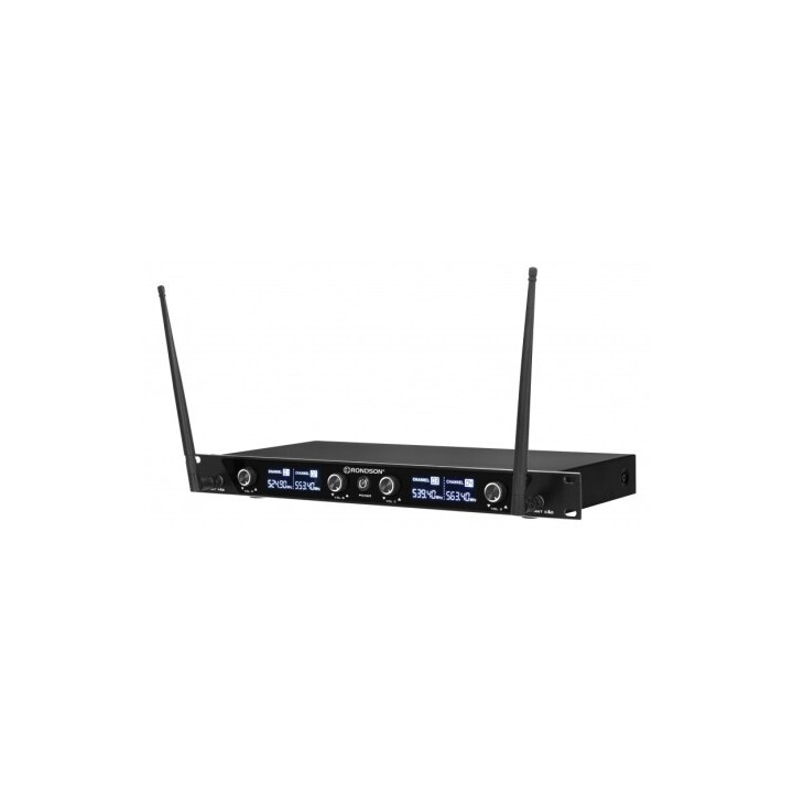 Ensemble UHF quatre Diversity Rondson RNS-BE-1040/4BP | 4 micro-cravates | réception Diversity 4 canaux