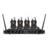 Ensemble UHF quatre Diversity Rondson RNS-BE-1040/4BP | 4 micro-cravates | réception Diversity 4 canaux