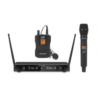 Ensemble UHF double diversity Rondson RNS-BE-1020/MIC/BP | 1 micro main + 1 micro cravate | sans fil