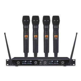 Ensemble UHF double Diversity Rondson RNS-BE-1040/4MIC | 4 micros main | réception stable longue portée