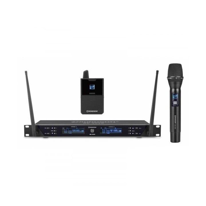 Ensemble UHF double diversity Rondson RNS-BE-2020/MIC/BP | 1 micro main + 1 micro cravate