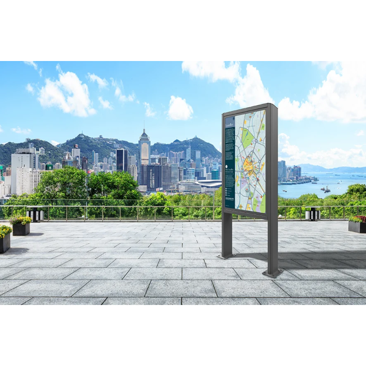 Borne portrait extérieure Edbak POK90 | Samsung OH 46" | Support borne Edbak