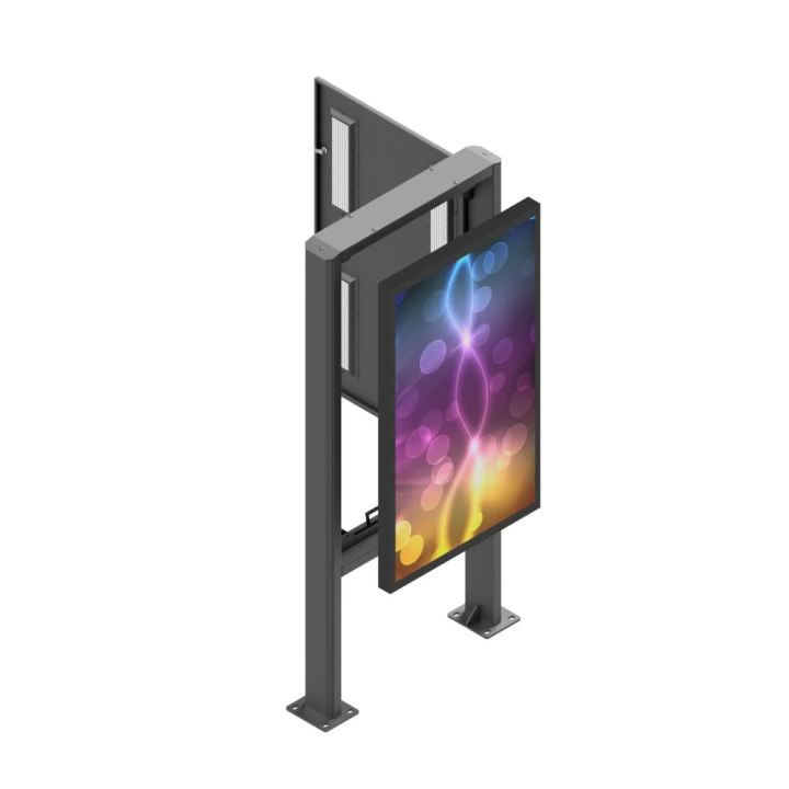 Borne portrait extérieure Edbak POK90 | Samsung OH 46" | Support borne Edbak