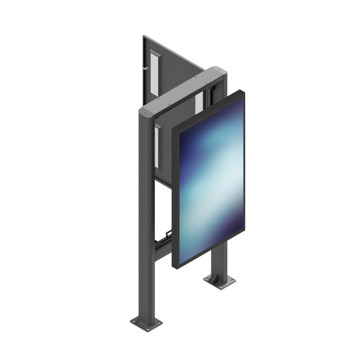 Borne portrait extérieure Edbak POK90 | Samsung OH 46" | Support borne Edbak