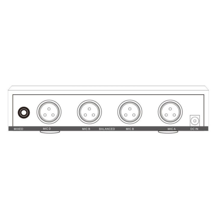 Ensemble UHF Rondson RNS-BE-2040/4BP | 4 Diversity | 4 micro-cravates incluses
