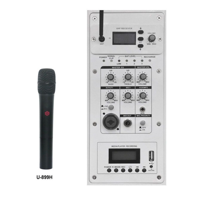 Pupitre colonne amplifiée Rondson RNS-CSV-540/U-899H | 100W | micros U-899H + lecteur multimédia