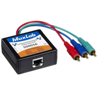 Balun composante-Composite Vidéo Muxlab 500056 | conversion YPbPr vers CVBS | format module M Muxlab