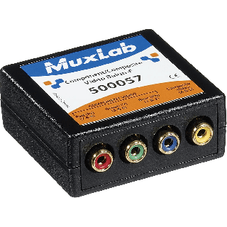 Balun composante-Composite Vidéo Muxlab 500057 | connecteur F | transmission vidéo composante/Composite Muxlab