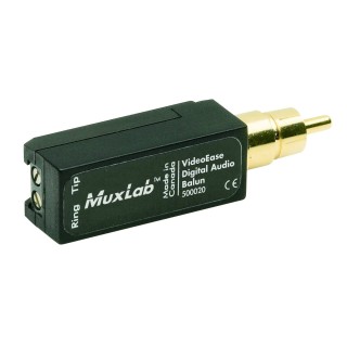 Balun audio SPDIF coaxial Muxlab 500020 | transmission numérique | faible perte de signal