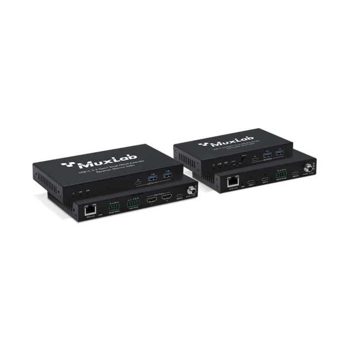 Kit extendeur double HDMI Muxlab 500536 | USB‑C 3.2 Gen1 | 100 m