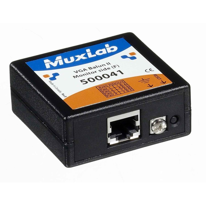 Balun vidéo Muxlab 500041 | VGA femelle côté moniteur | passif VideoEase II
