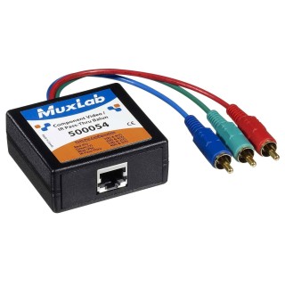 Balun composante vidéo/IR pass-thru Muxlab 500054 | transmission sur câble UTP | pass-through IR