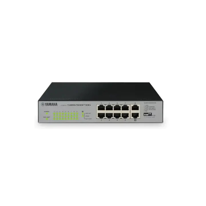 Switch Ethernet 10 ports Yamaha YAM-SWR2100P10G | 9 ports PoE | 30W/port | 70W max