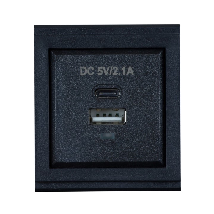 Module double changeur USB Muxlab 500617 | USB Type A & C | 5VDC 2.1A